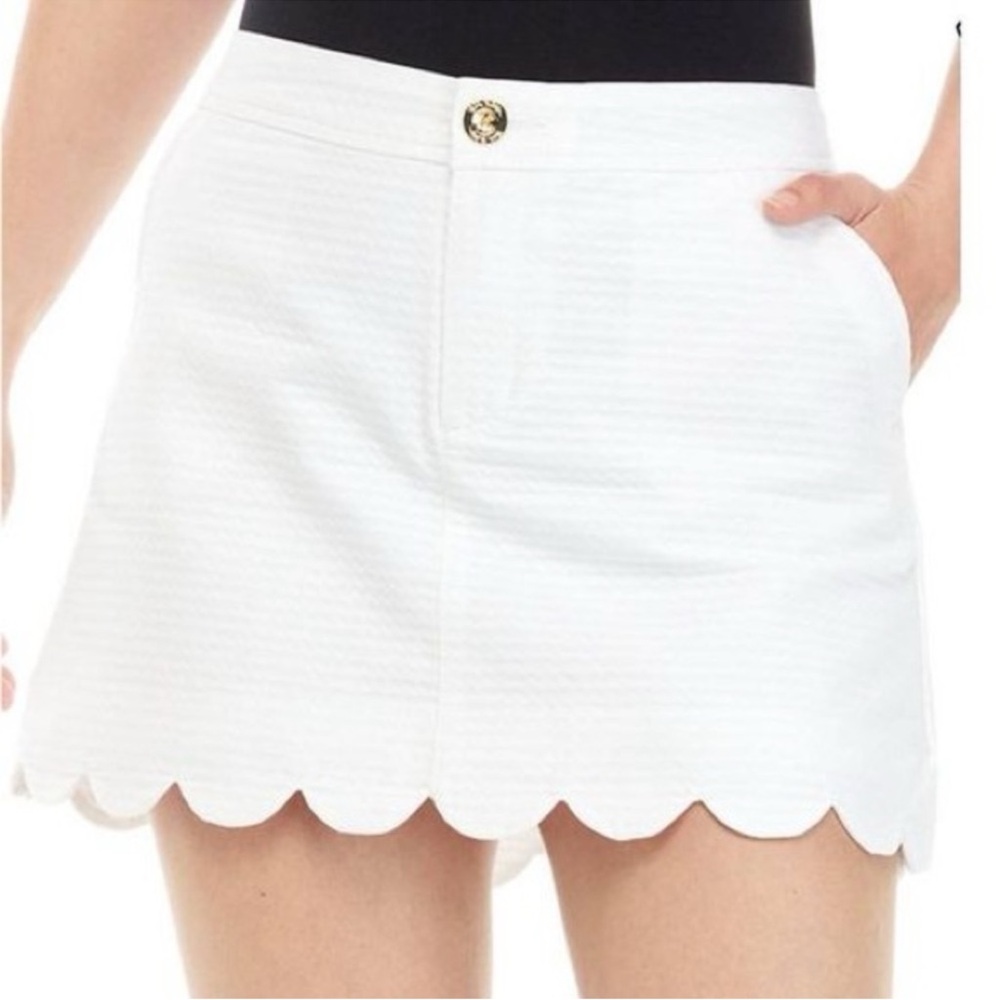 Lilly Pulitzer White Pique Skort